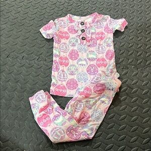 Gigi and Max April Easter Egg 2 piece bamboo pajama set 24 months
